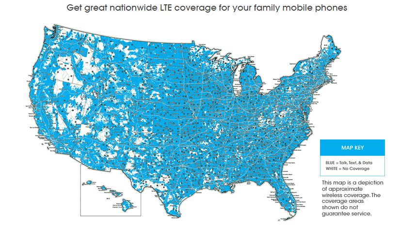 Free Cell Phone Coverage Map
